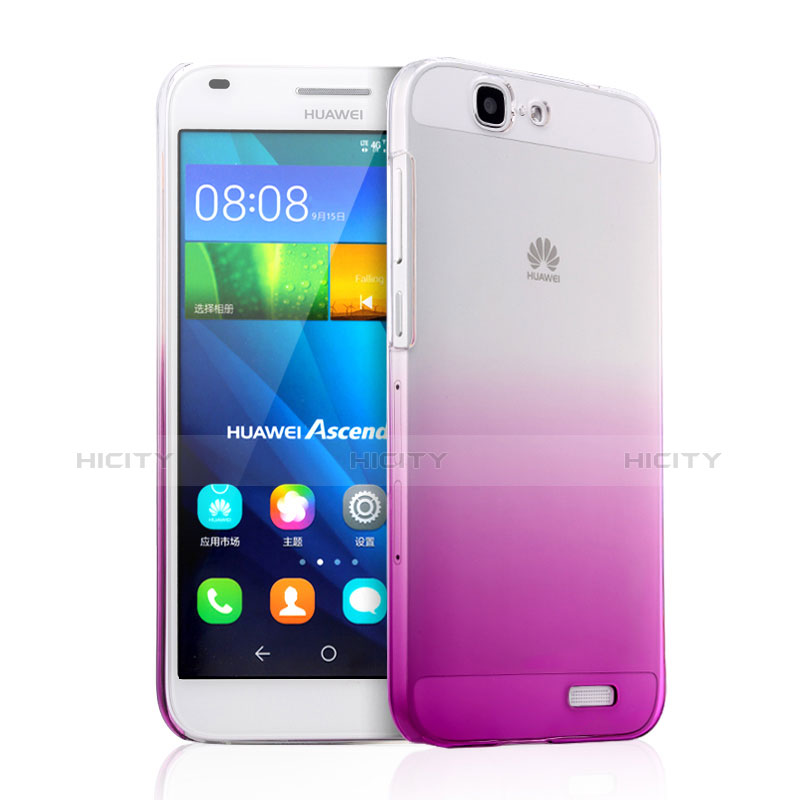 Cover Plastica Trasparente Rigida Sfumato per Huawei Ascend G7 Rosa