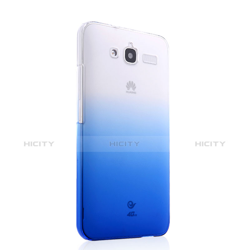 Cover Plastica Trasparente Rigida Sfumato per Huawei Ascend GX1 Blu