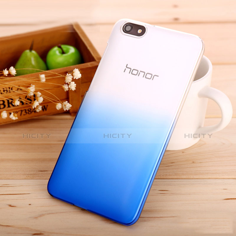 Cover Plastica Trasparente Rigida Sfumato per Huawei Honor 4X Blu