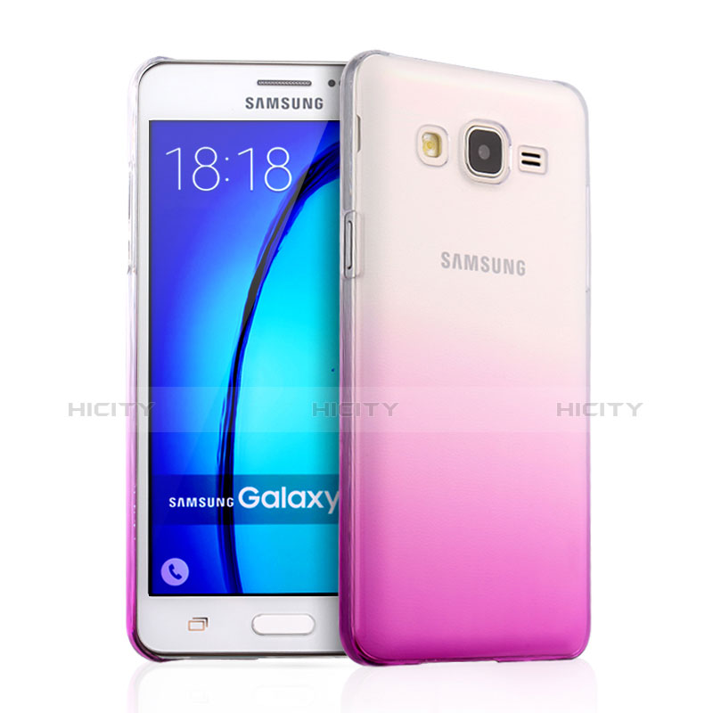 Cover Plastica Trasparente Rigida Sfumato per Samsung Galaxy On5 G550FY Rosa