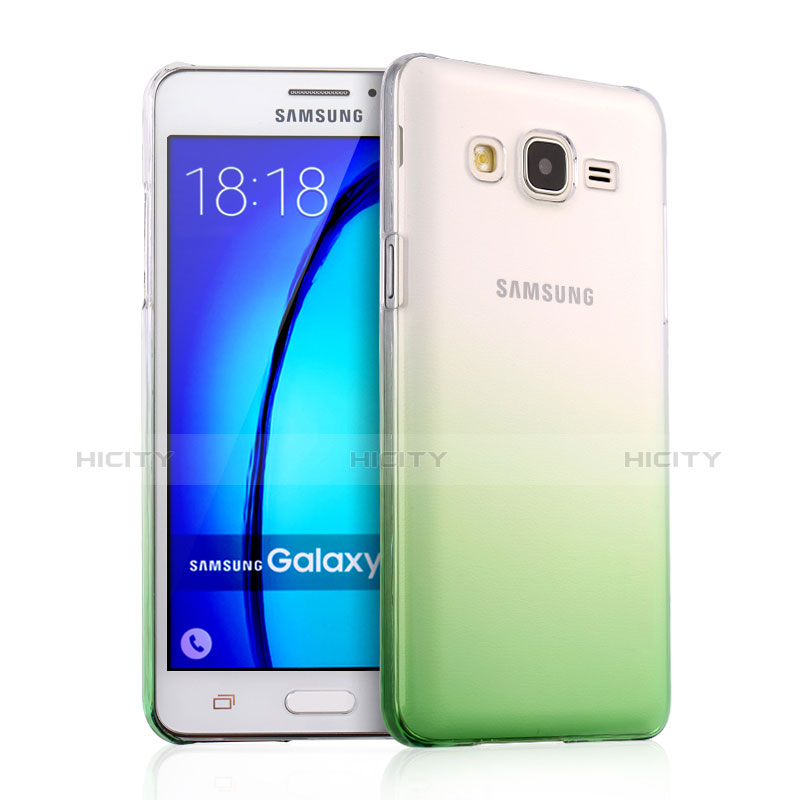 Cover Plastica Trasparente Rigida Sfumato per Samsung Galaxy On5 G550FY Verde