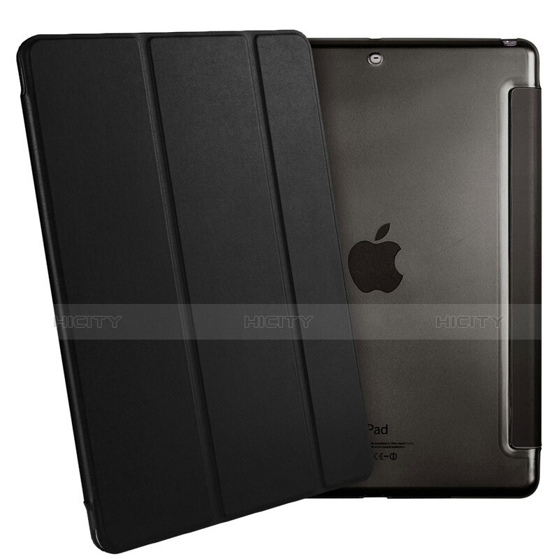 Cover Portafoglio In Pelle con Supporto L01 per Apple iPad Air Nero