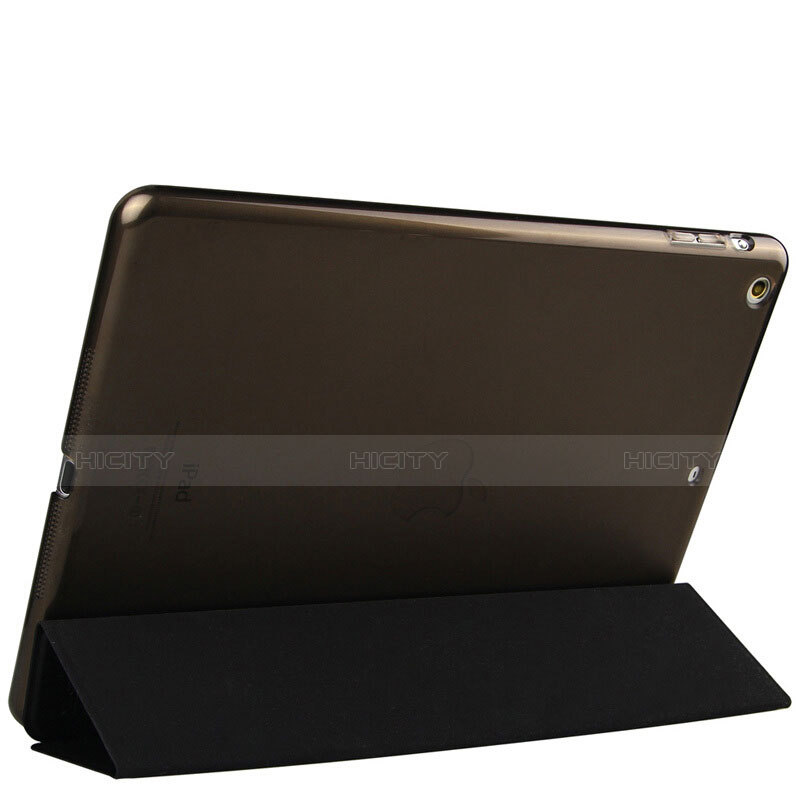 Cover Portafoglio In Pelle con Supporto L01 per Apple iPad Air Nero