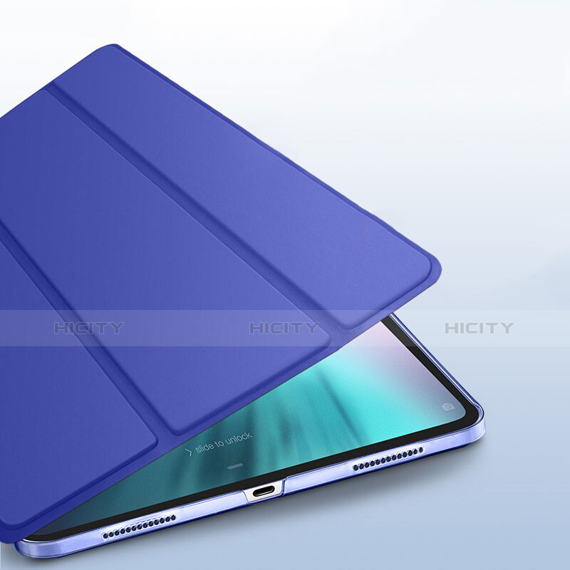 Cover Portafoglio In Pelle con Supporto L01 per Apple iPad Pro 11 (2018) Blu