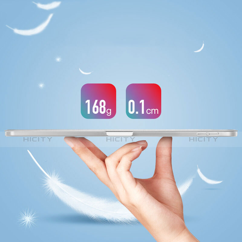 Cover Portafoglio In Pelle con Supporto L01 per Apple iPad Pro 12.9 (2018) Argento