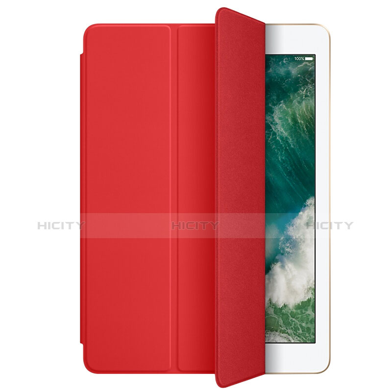 Cover Portafoglio In Pelle con Supporto L01 per Apple New iPad 9.7 (2017) Rosso