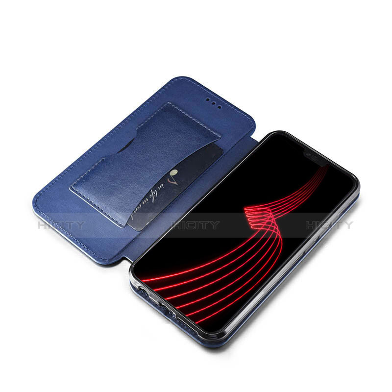 Cover Portafoglio In Pelle con Supporto L01 per Huawei Honor 10 Blu
