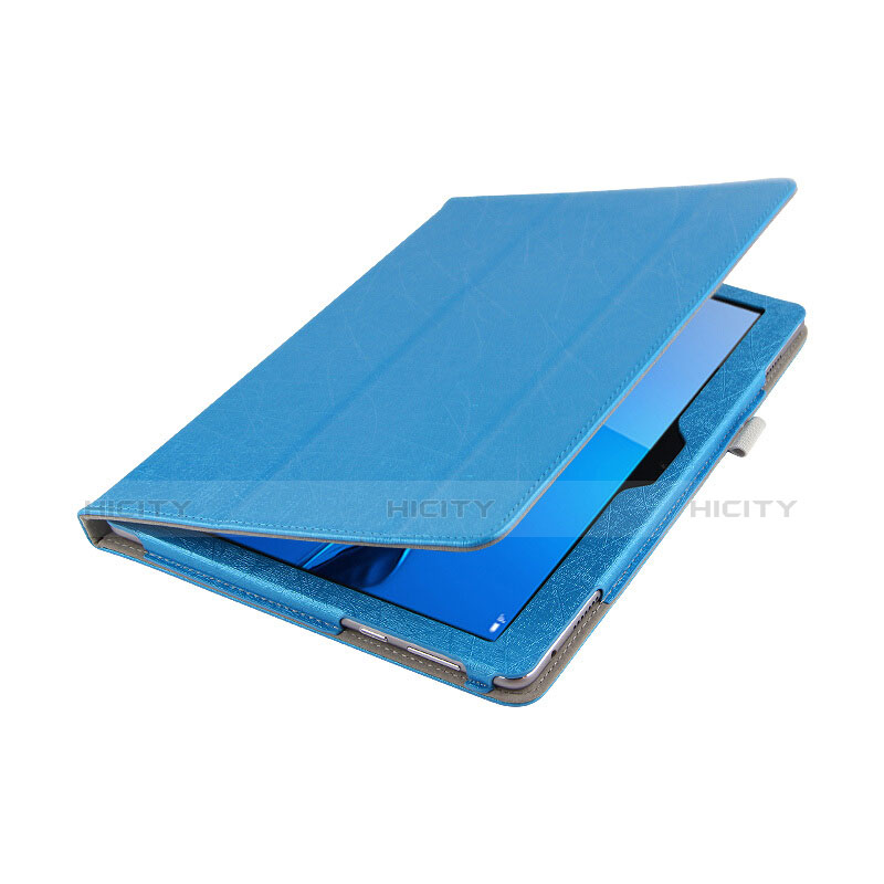 Cover Portafoglio In Pelle con Supporto L01 per Huawei MediaPad M3 Lite 10.1 BAH-W09 Blu