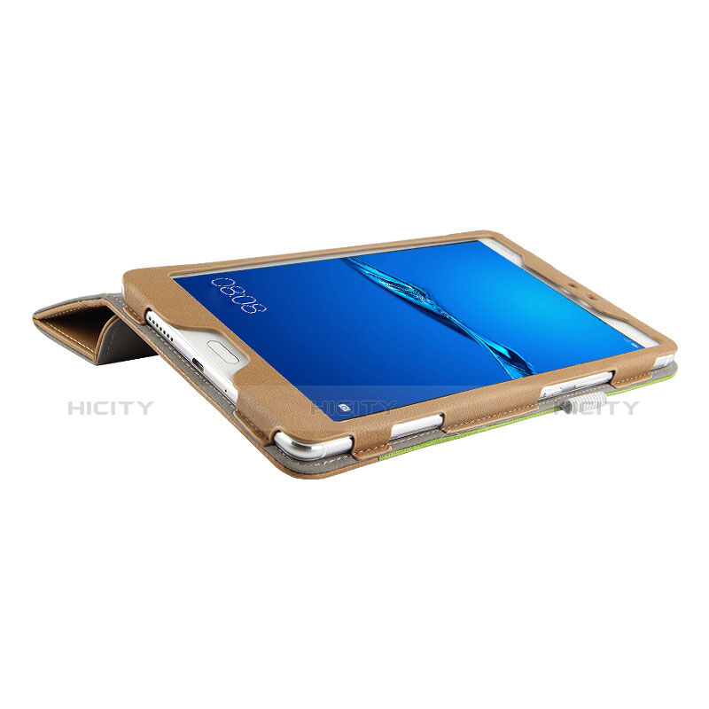 Cover Portafoglio In Pelle con Supporto L01 per Huawei MediaPad M3 Lite 8.0 CPN-W09 CPN-AL00 Verde