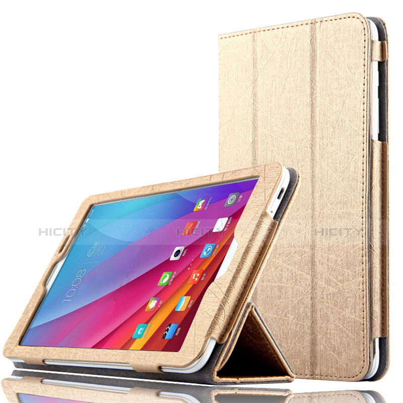 Cover Portafoglio In Pelle con Supporto L01 per Huawei Mediapad T1 7.0 T1-701 T1-701U Oro