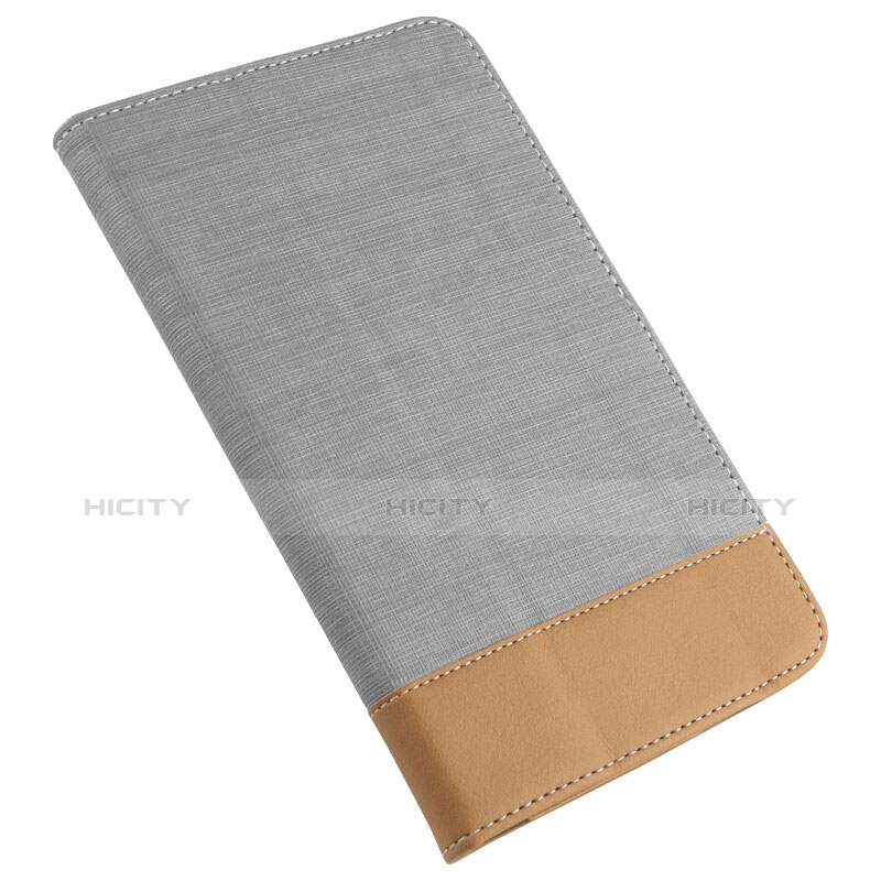 Cover Portafoglio In Pelle con Supporto L01 per Huawei MediaPad T2 Pro 7.0 PLE-703L Grigio