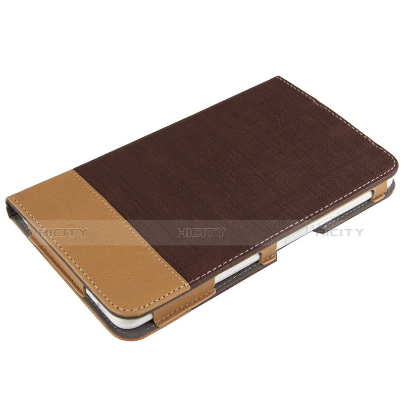 Cover Portafoglio In Pelle con Supporto L01 per Huawei MediaPad T2 Pro 7.0 PLE-703L Marrone