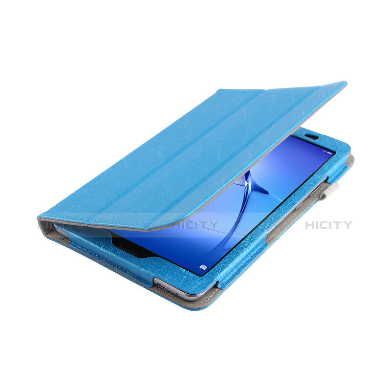 Cover Portafoglio In Pelle con Supporto L01 per Huawei MediaPad T3 8.0 KOB-W09 KOB-L09 Cielo Blu