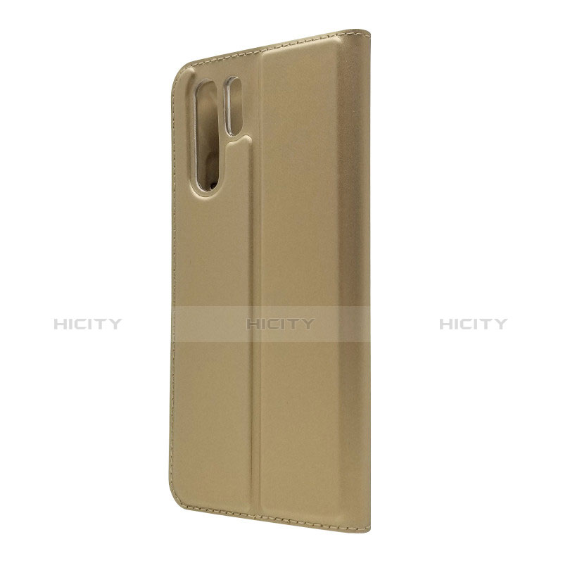 Cover Portafoglio In Pelle con Supporto L01 per Huawei P30 Pro Oro