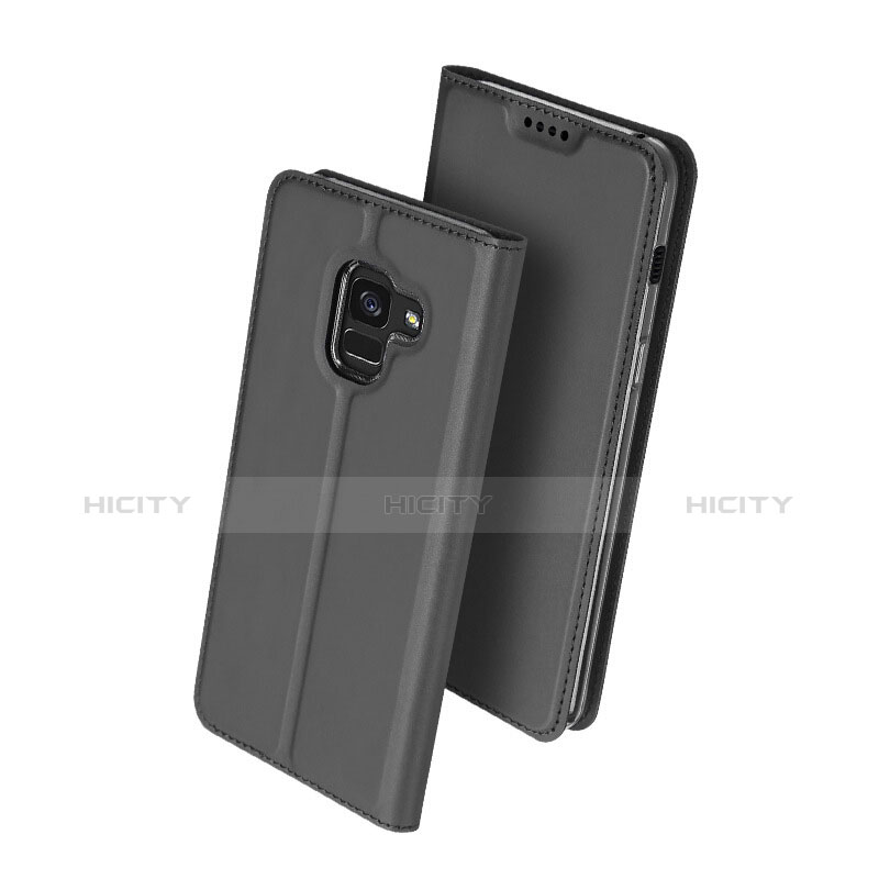 Cover Portafoglio In Pelle con Supporto L01 per Samsung Galaxy A5 (2018) A530F Nero