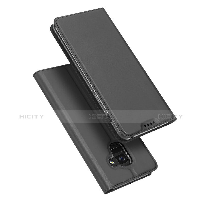 Cover Portafoglio In Pelle con Supporto L01 per Samsung Galaxy A5 (2018) A530F Nero