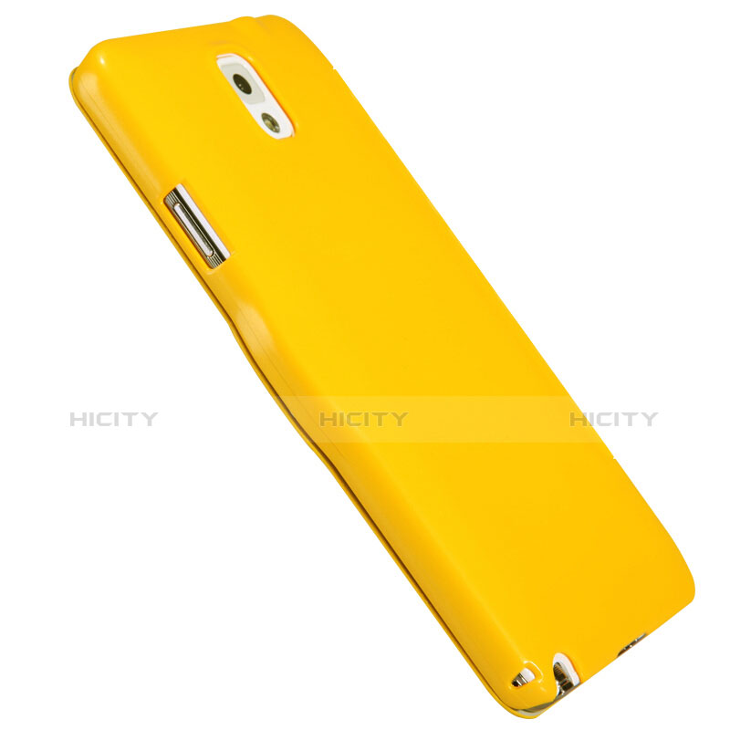 Cover Portafoglio In Pelle con Supporto L01 per Samsung Galaxy Note 3 N9000 Giallo