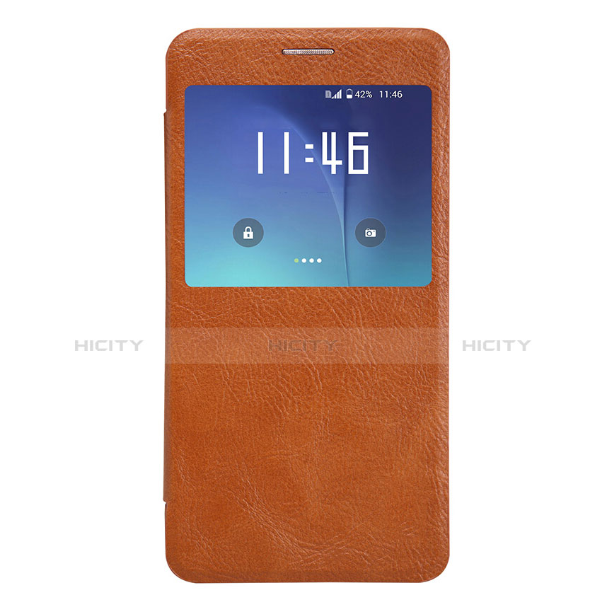 Cover Portafoglio In Pelle con Supporto L01 per Samsung Galaxy Note 5 N9200 N920 N920F Marrone