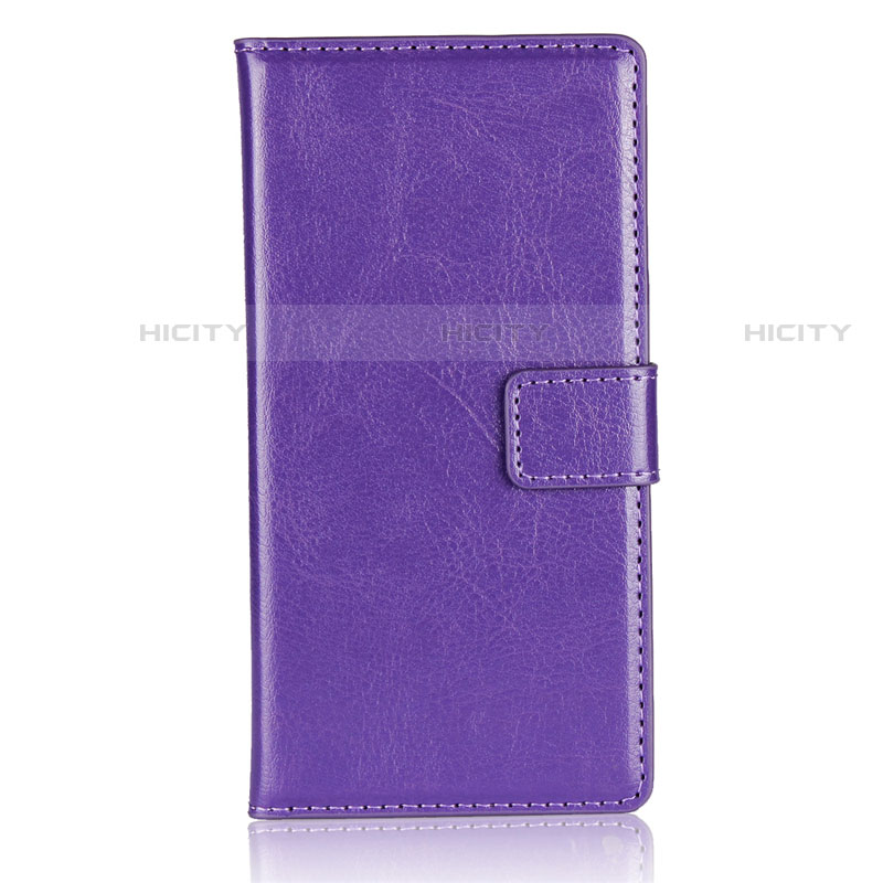 Cover Portafoglio In Pelle con Supporto L01 per Sony Xperia XZ1 Compact Viola