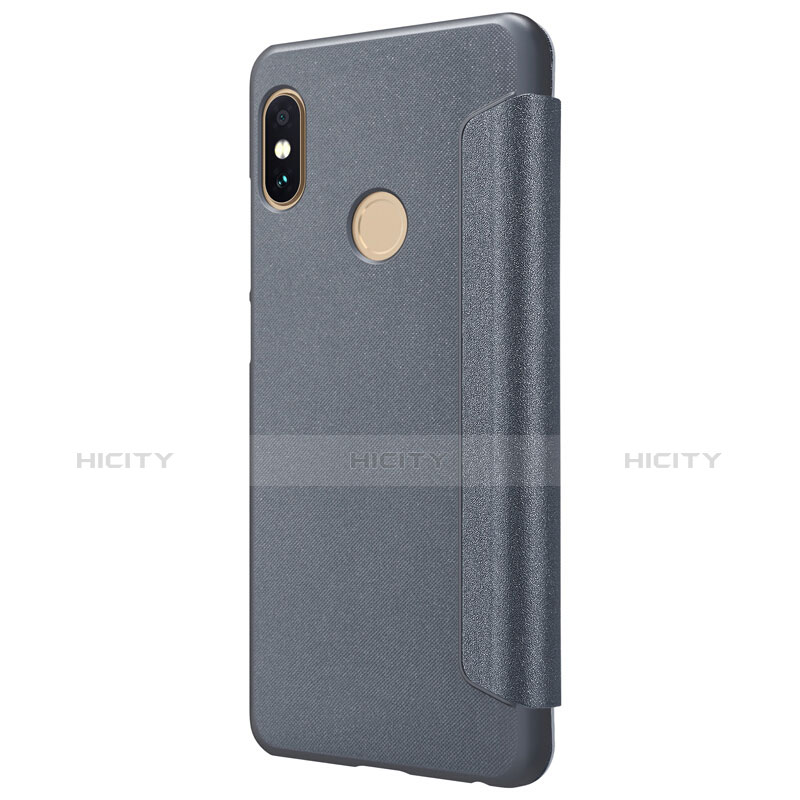 Cover Portafoglio In Pelle con Supporto L01 per Xiaomi Redmi Note 5 AI Dual Camera Grigio