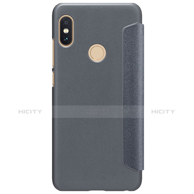 Cover Portafoglio In Pelle con Supporto L01 per Xiaomi Redmi Note 5 Grigio