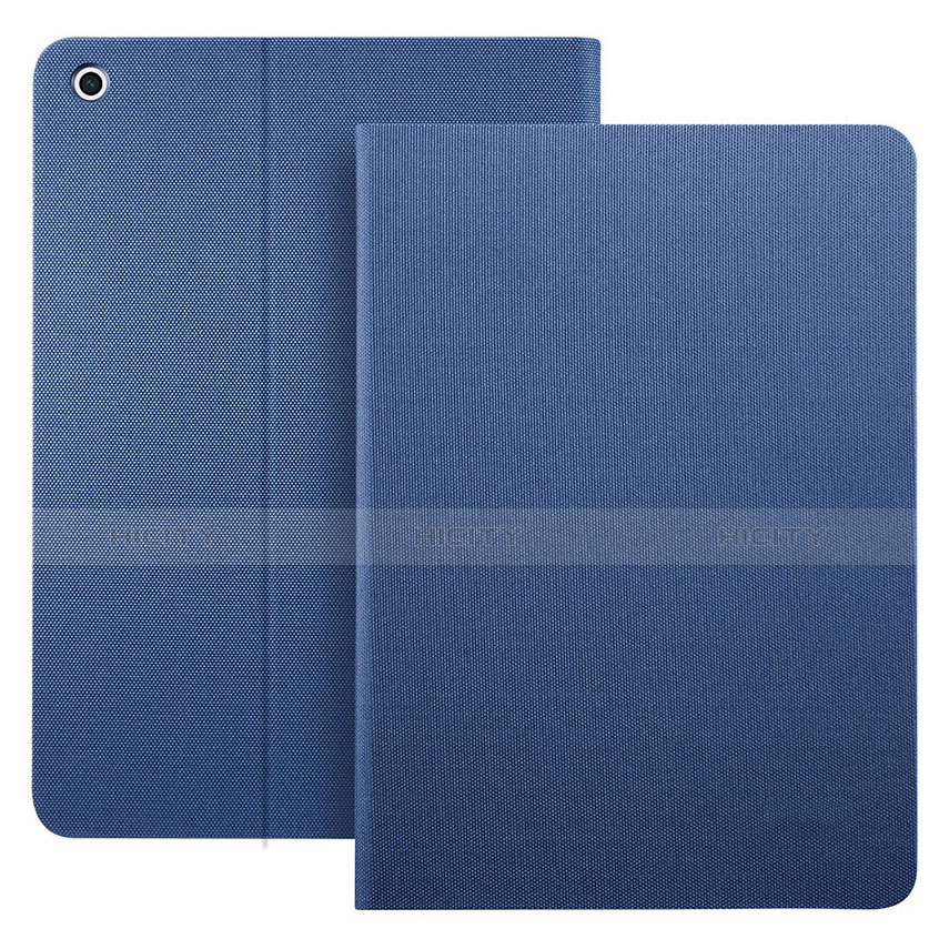 Cover Portafoglio In Pelle con Supporto L02 per Apple iPad 2 Blu