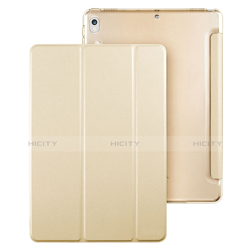 Cover Portafoglio In Pelle con Supporto L02 per Apple iPad Pro 10.5 Oro