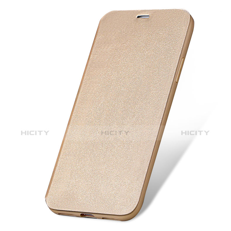 Cover Portafoglio In Pelle con Supporto L02 per Apple iPhone 7 Plus Oro
