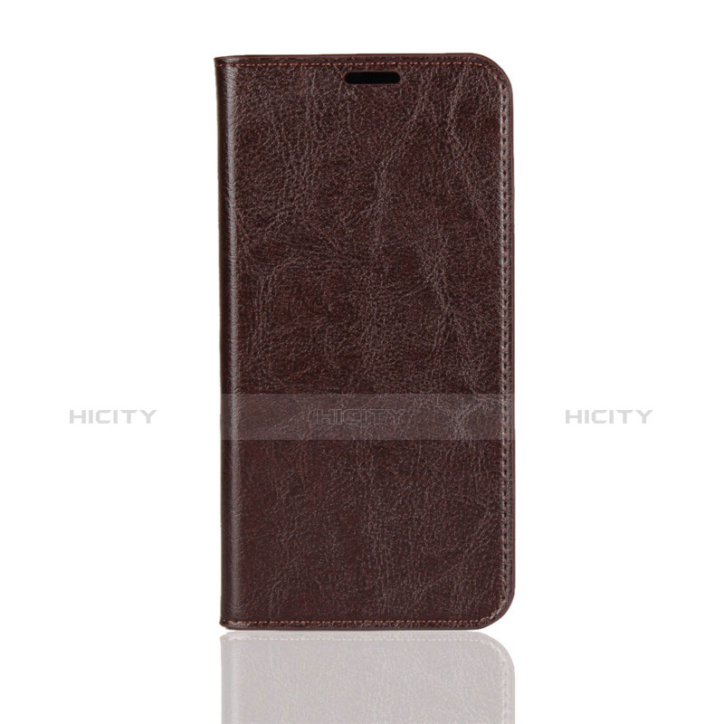 Cover Portafoglio In Pelle con Supporto L02 per Huawei Honor 10 Lite Marrone