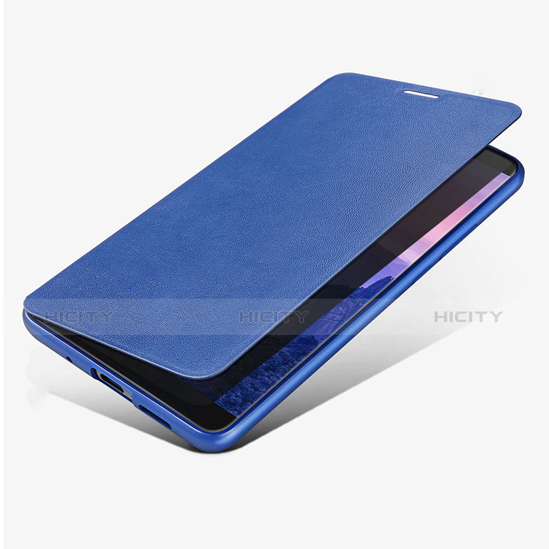 Cover Portafoglio In Pelle con Supporto L02 per Huawei Mate 10 Blu
