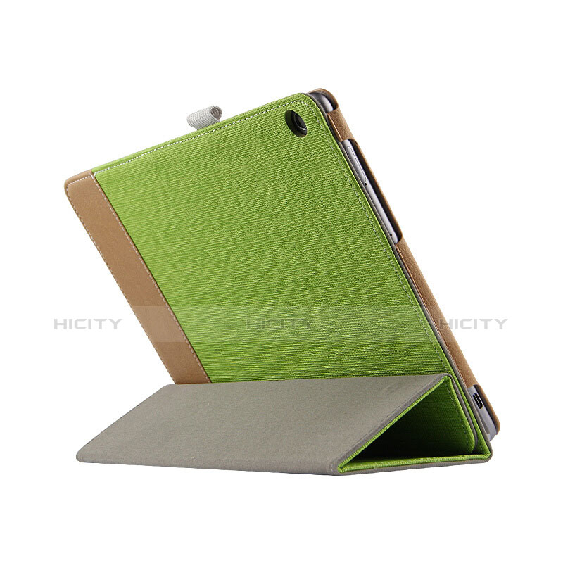 Cover Portafoglio In Pelle con Supporto L02 per Huawei MediaPad M3 Lite 10.1 BAH-W09 Verde