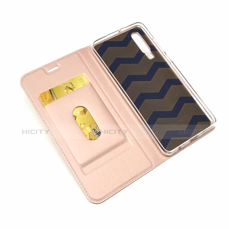 Cover Portafoglio In Pelle con Supporto L02 per Huawei P30 Oro Rosa