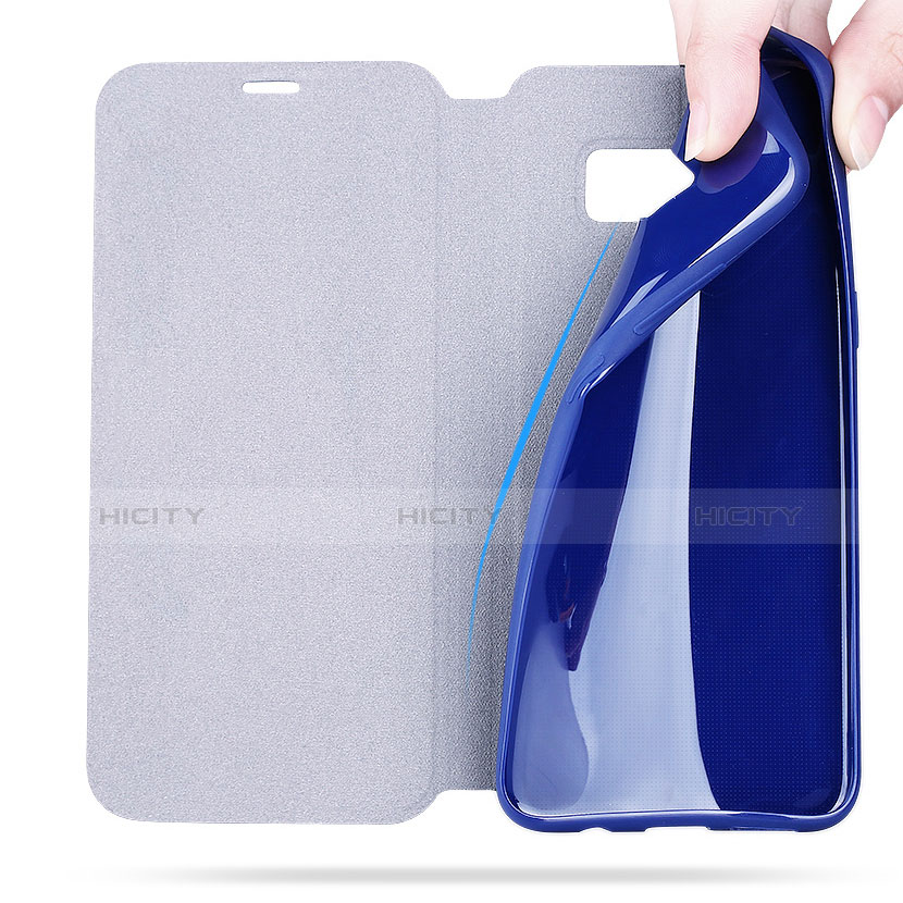 Cover Portafoglio In Pelle con Supporto L02 per Samsung Galaxy S8 Plus Blu