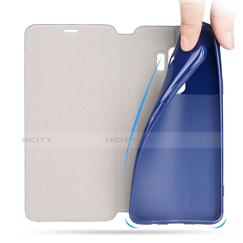 Cover Portafoglio In Pelle con Supporto L02 per Samsung Galaxy S9 Plus Blu