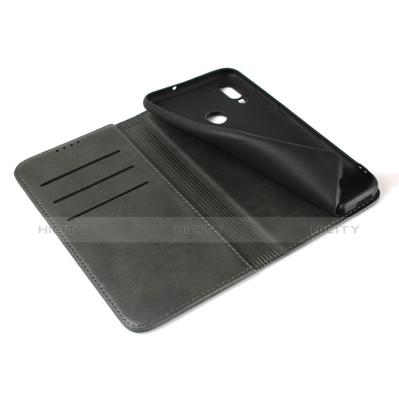 Cover Portafoglio In Pelle con Supporto L03 per Huawei Honor 10 Lite Nero