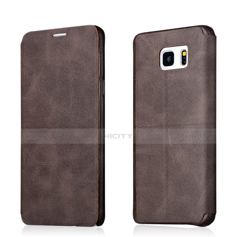 Cover Portafoglio In Pelle con Supporto L03 per Samsung Galaxy Note 5 N9200 N920 N920F Marrone