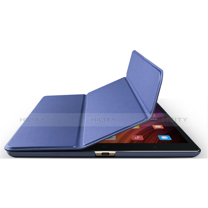 Cover Portafoglio In Pelle con Supporto L03 per Xiaomi Mi Pad 2 Blu