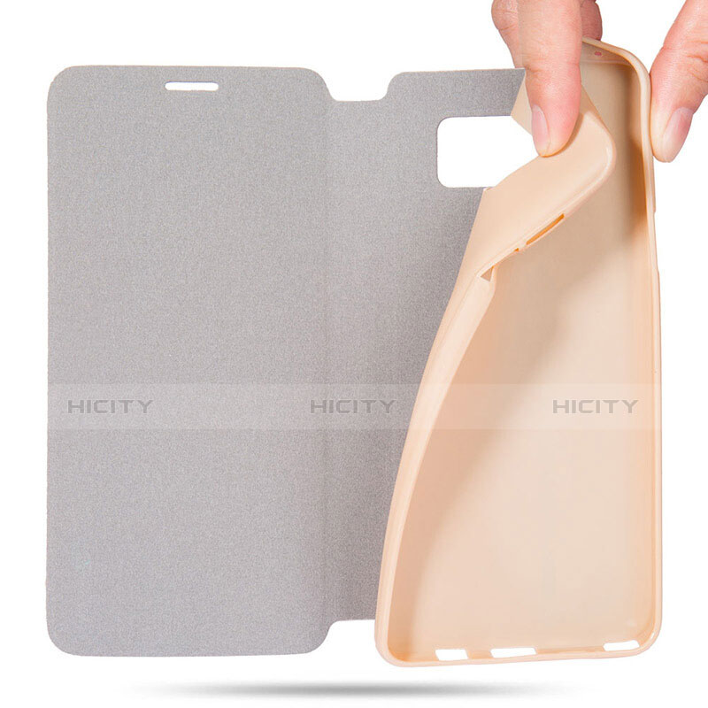 Cover Portafoglio In Pelle con Supporto L04 per Samsung Galaxy Note 5 N9200 N920 N920F Oro