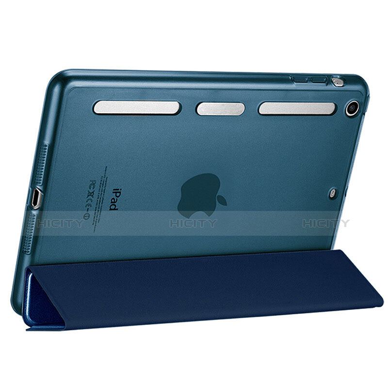Cover Portafoglio In Pelle con Supporto L05 per Apple iPad Mini 2 Blu