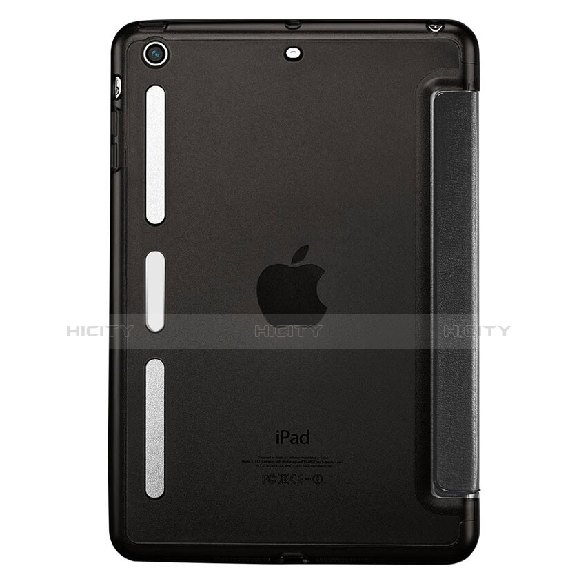 Cover Portafoglio In Pelle con Supporto L05 per Apple iPad Mini 2 Nero