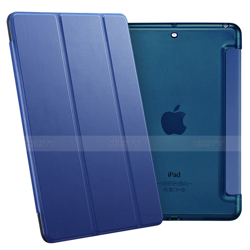 Cover Portafoglio In Pelle con Supporto L05 per Apple iPad Mini 3 Blu