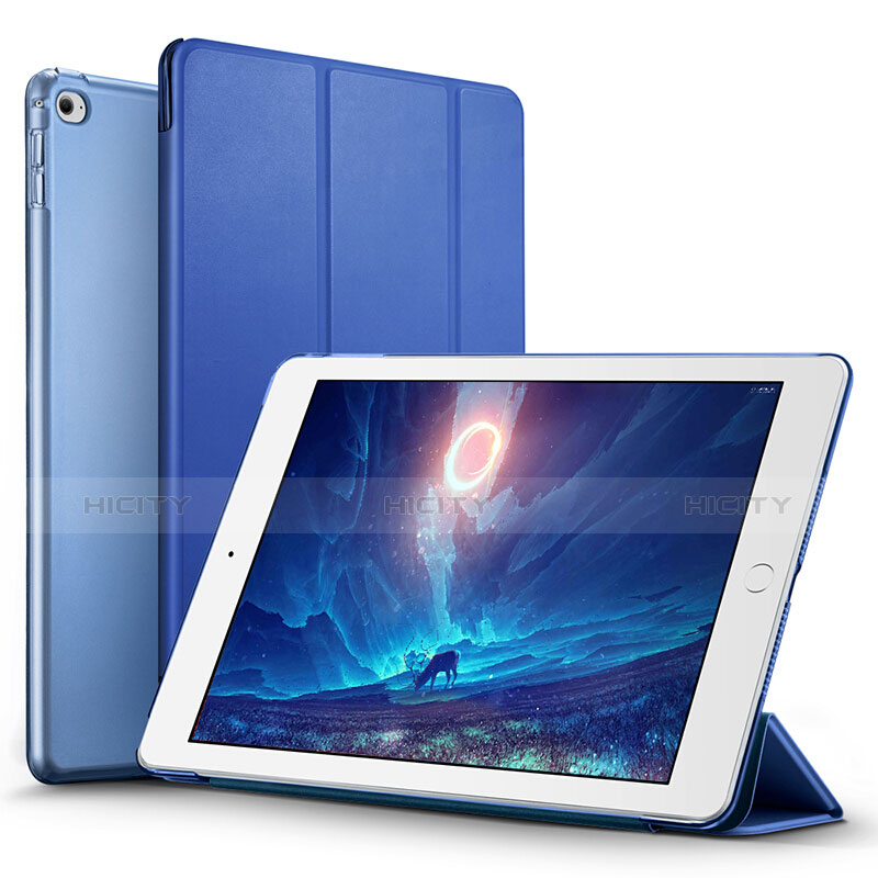 Cover Portafoglio In Pelle con Supporto L05 per Apple iPad Mini 4 Blu