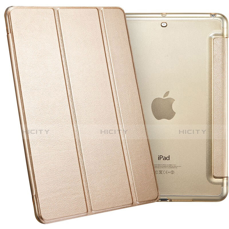 Cover Portafoglio In Pelle con Supporto L05 per Apple iPad Mini Oro