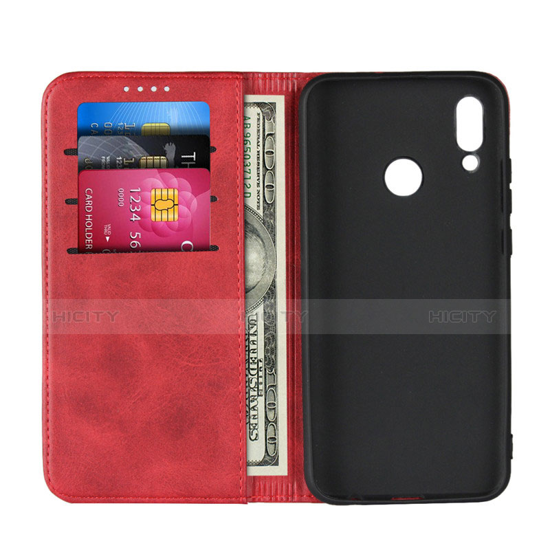 Cover Portafoglio In Pelle con Supporto L05 per Huawei Honor 10 Lite Rosso