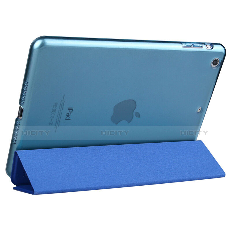 Cover Portafoglio In Pelle con Supporto L06 per Apple iPad Mini 2 Blu