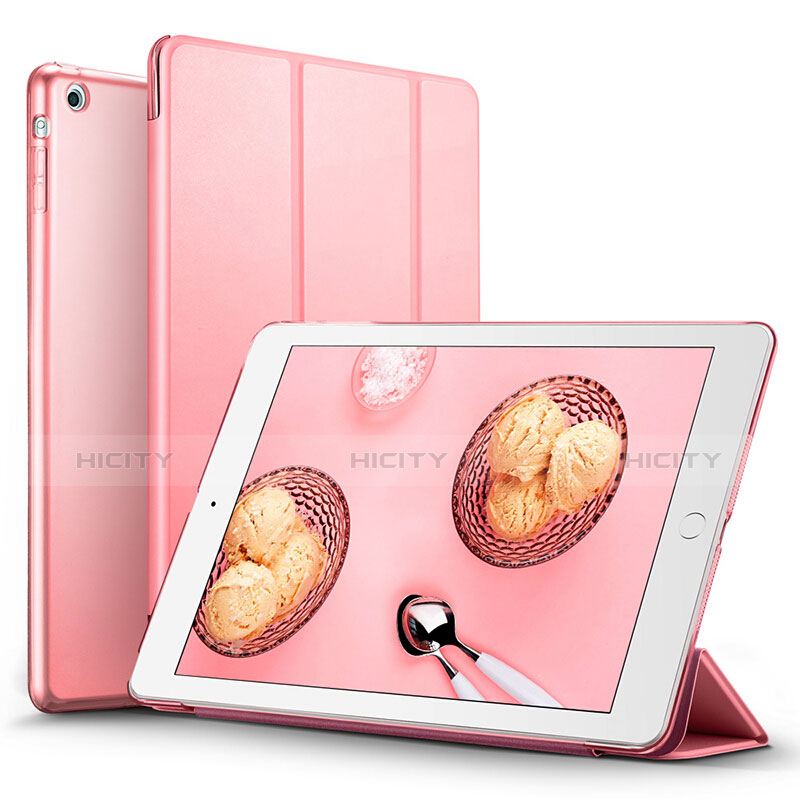 Cover Portafoglio In Pelle con Supporto L06 per Apple iPad Mini 2 Rosa