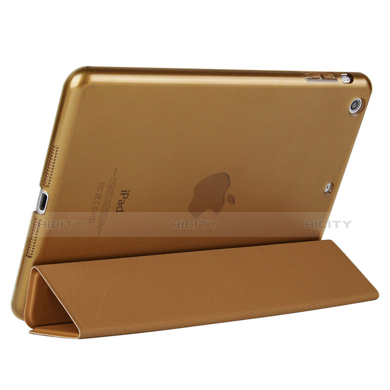 Cover Portafoglio In Pelle con Supporto L06 per Apple iPad Mini 3 Marrone