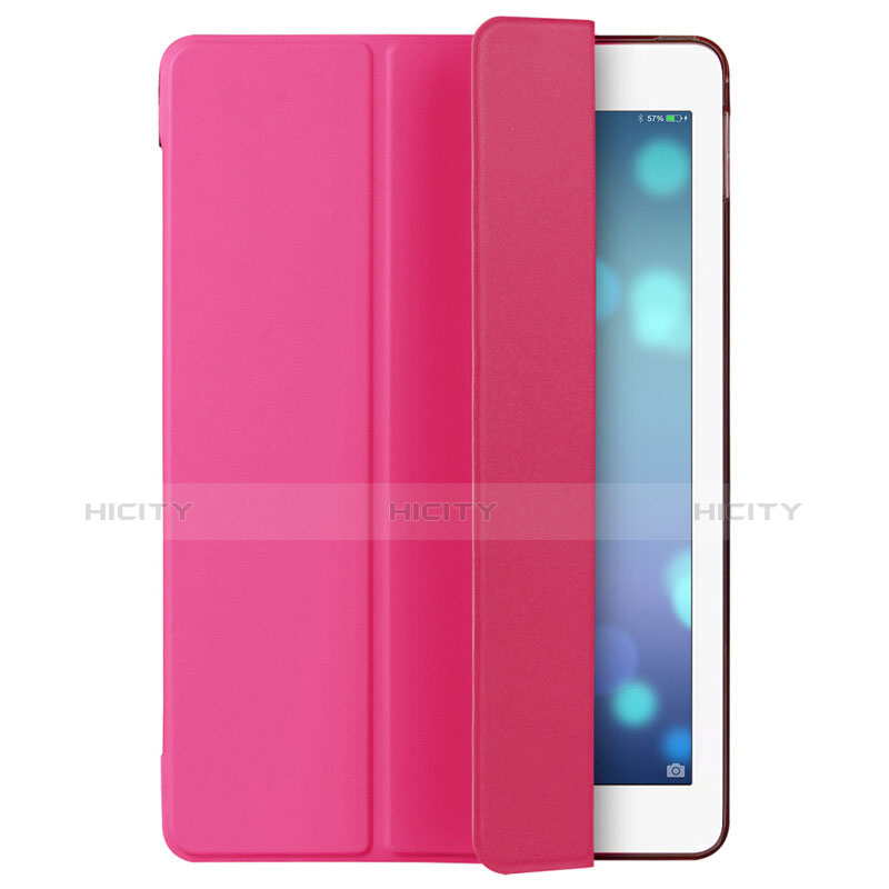 Cover Portafoglio In Pelle con Supporto L06 per Apple iPad Mini 3 Rosa Caldo