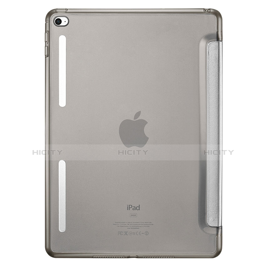 Cover Portafoglio In Pelle con Supporto L06 per Apple iPad Mini 4 Argento