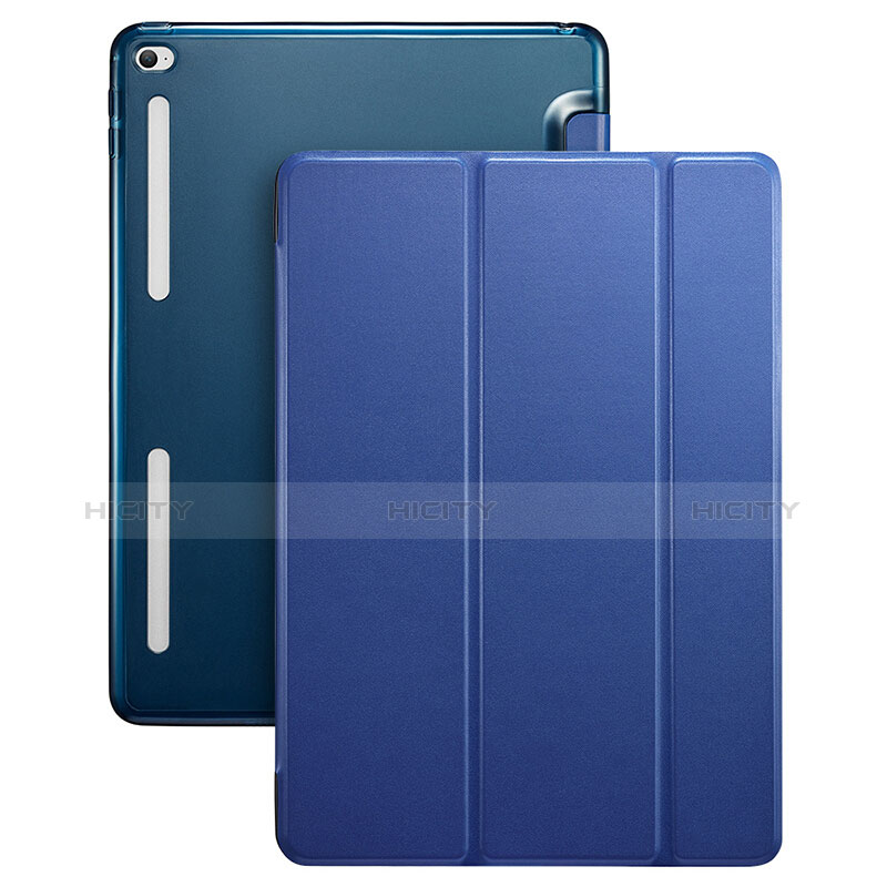 Cover Portafoglio In Pelle con Supporto L06 per Apple iPad Mini 4 Blu